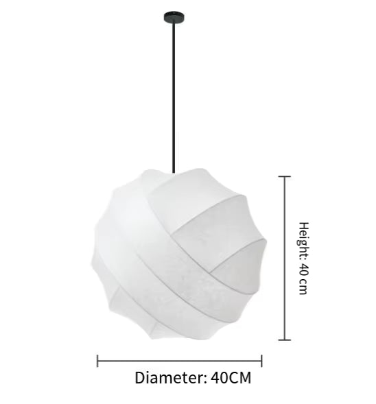 Suspension Japonaise en tissu boule