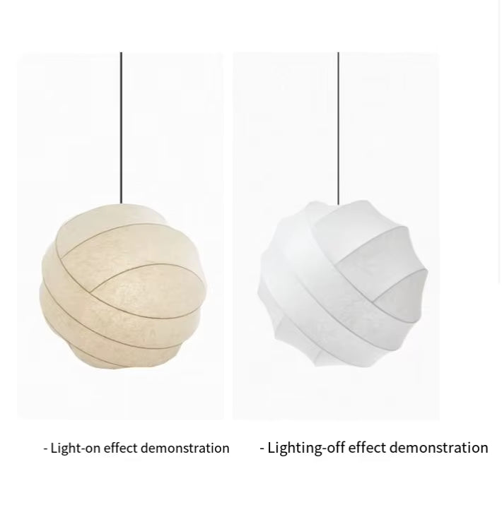 Suspension Japonaise en tissu boule