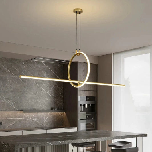OR 130 CM / LUMIÈRE CHAUDE ( SANS TÉLÉCOMMANDE) Anneau led suspension