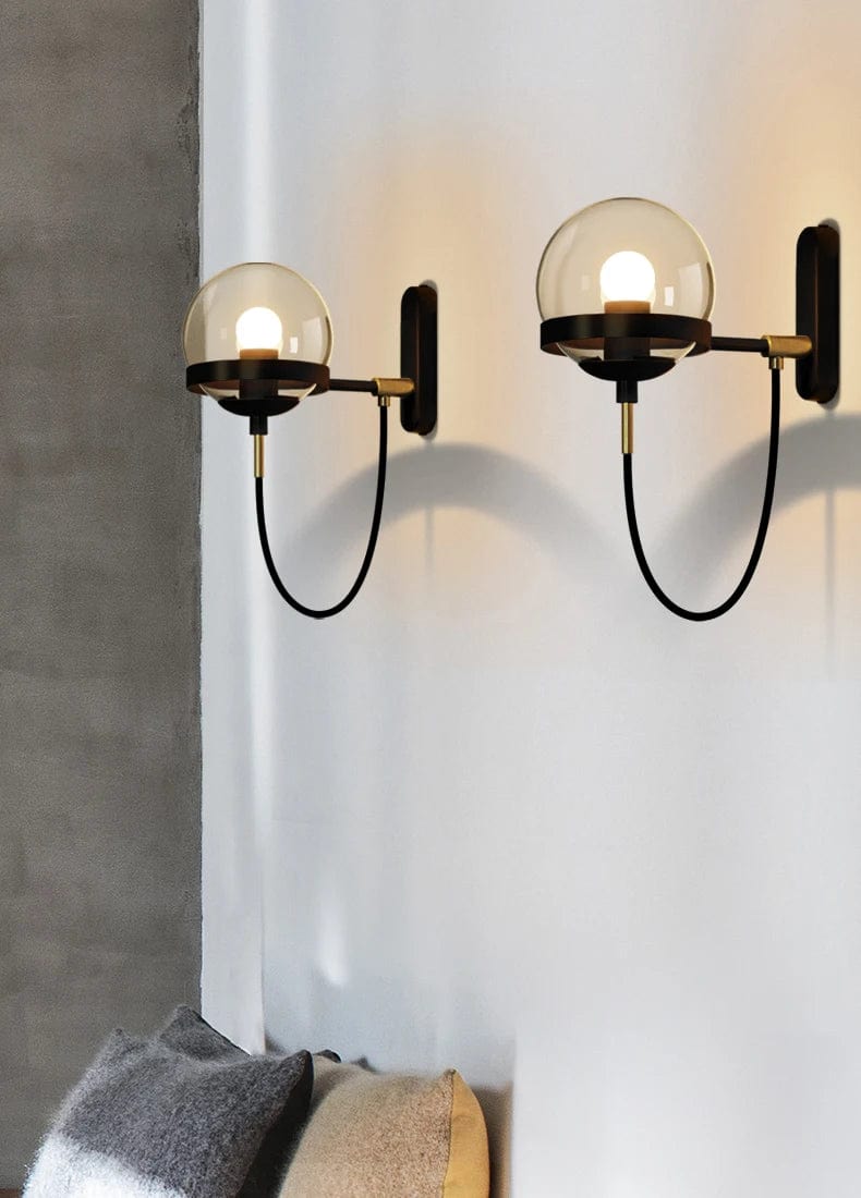 Applique globe boule de verre