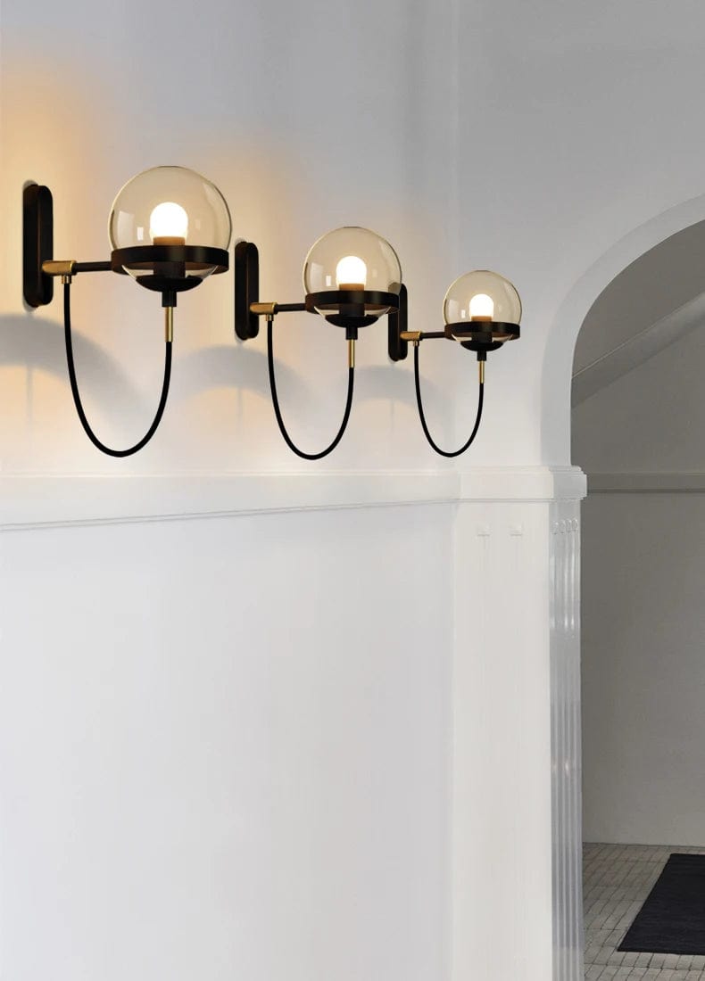 Applique globe boule de verre