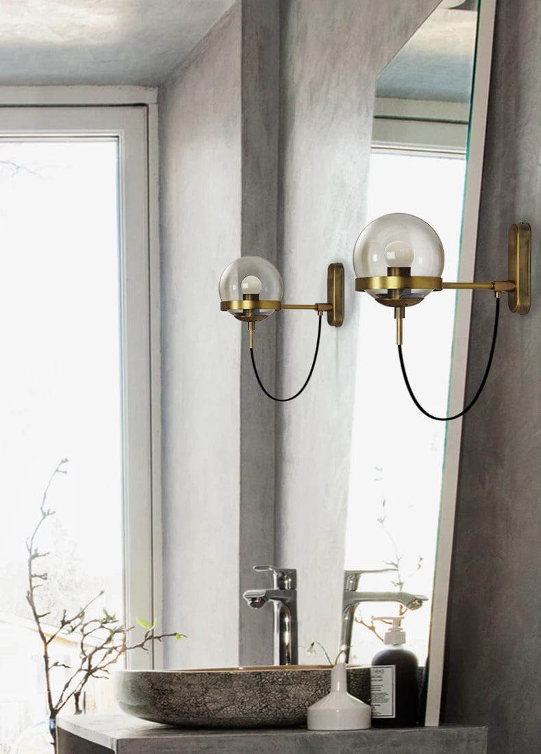 Applique globe boule de verre