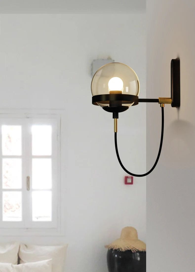 Applique globe boule de verre