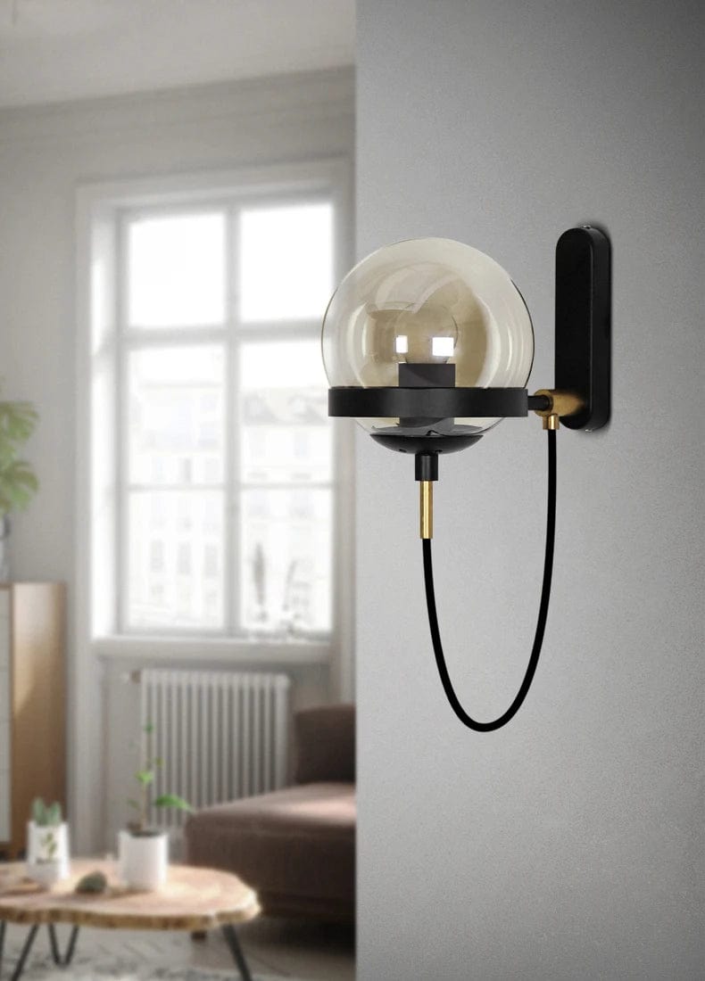 Applique globe boule de verre