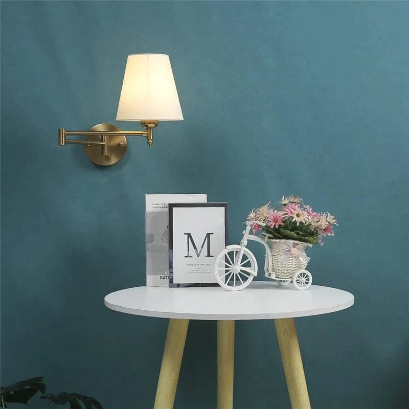 Applique murale abat-jour blanc