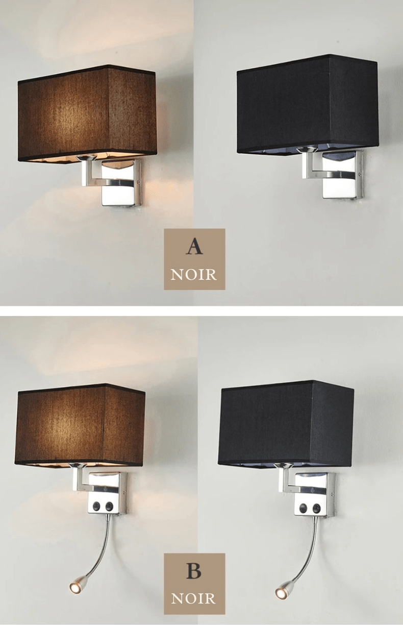 Applique murale abat-jour tissus