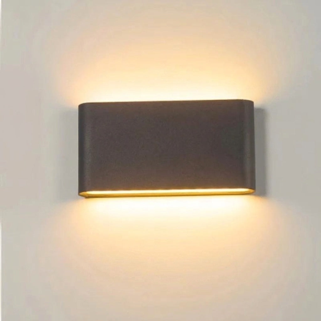 Applique murale aluminium brossé 12W NOIR / LUMIÈRE FROIDE