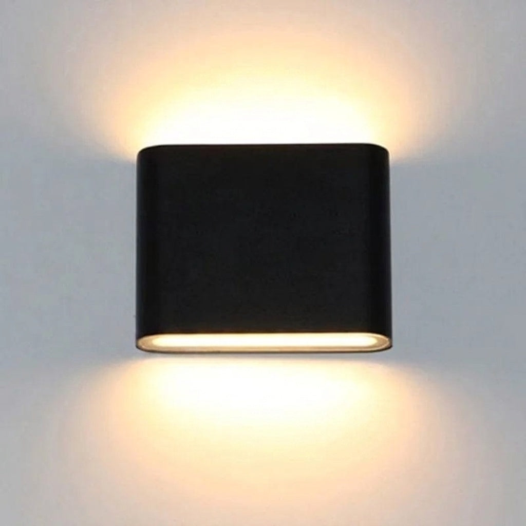 Applique murale aluminium brossé 6W NOIR / LUMIÈRE CHAUDE