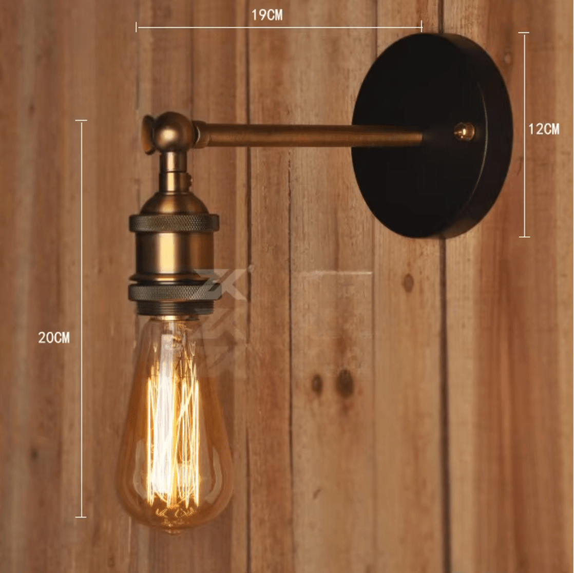 Applique murale ampoule vintage