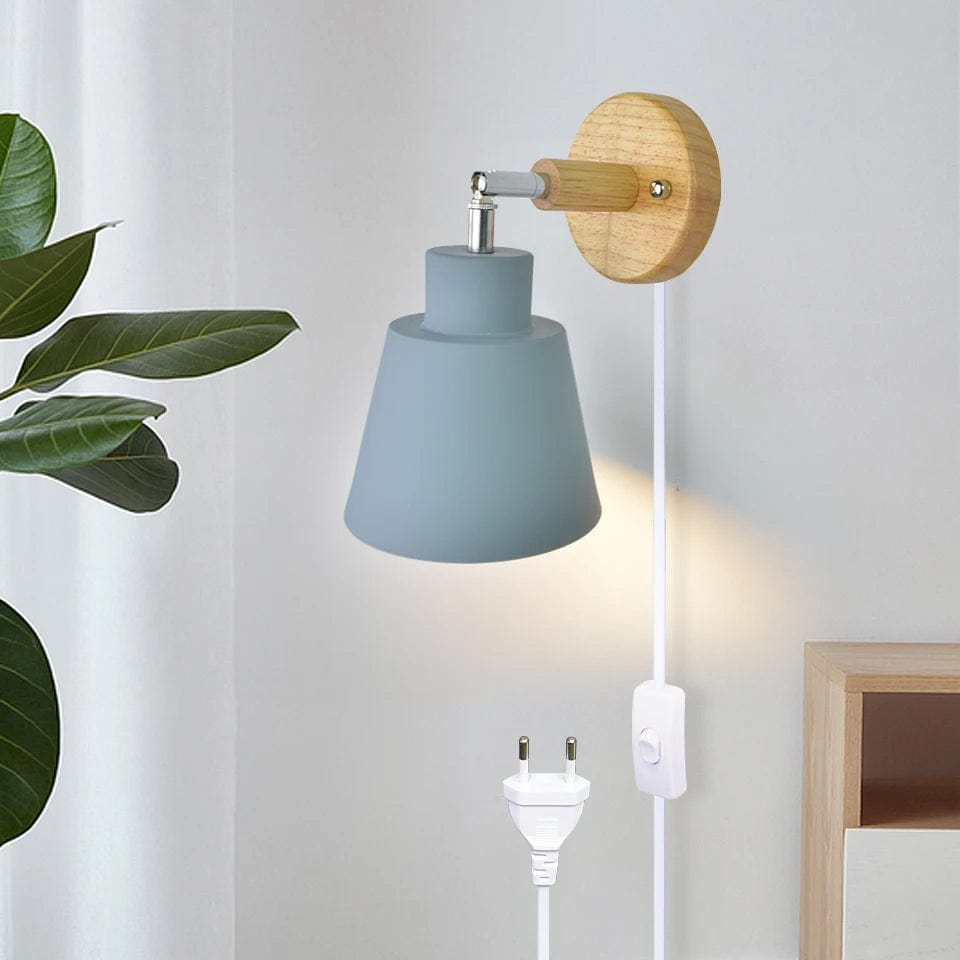 Applique murale avec interrupteur et prise