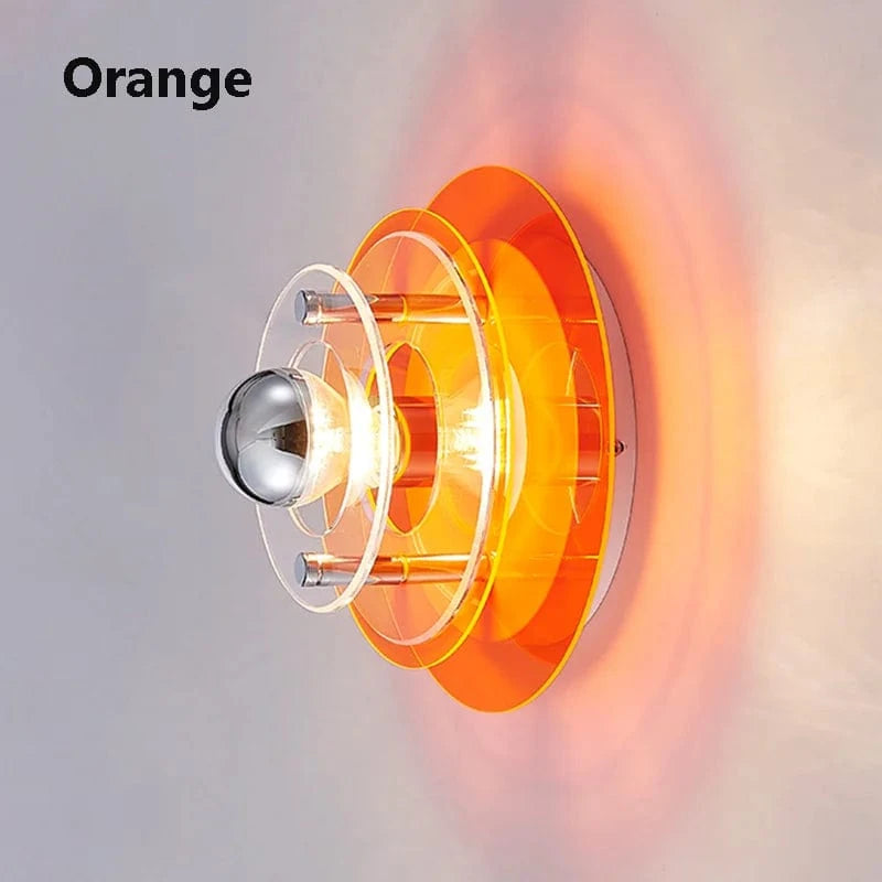ORANGE / DIAMÈTRE 24 CM / LUMIÈRE CHAUDE (2700-3500K) Applique murale bauhaus