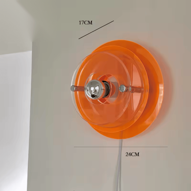 ORANGE / DIAMÈTRE 24 CM / LUMIÈRE CHAUDE (2700-3500K) Applique murale bauhaus