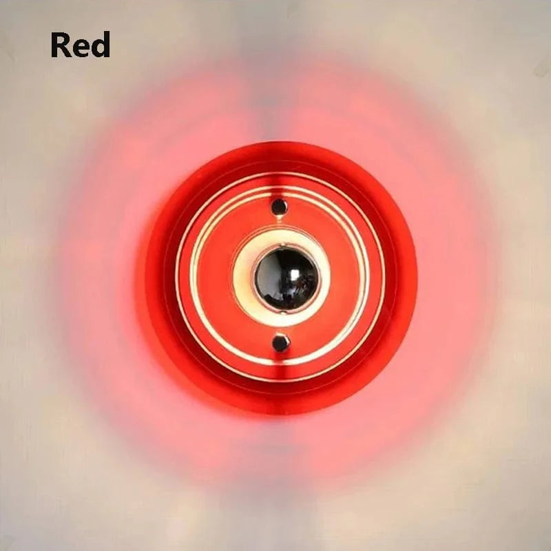 ROUGE / DIAMÈTRE 24 CM / LUMIÈRE CHAUDE (2700-3500K) Applique murale bauhaus