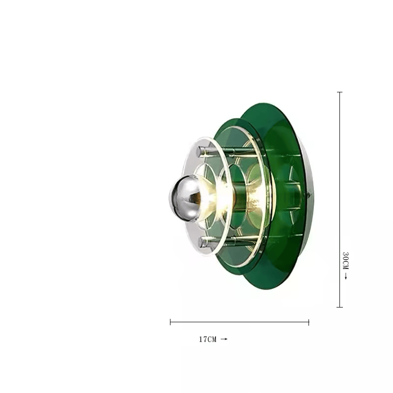 VERT / DIAMÈTRE 30 CM / LUMIÈRE CHAUDE (2700-3500K) Applique murale bauhaus