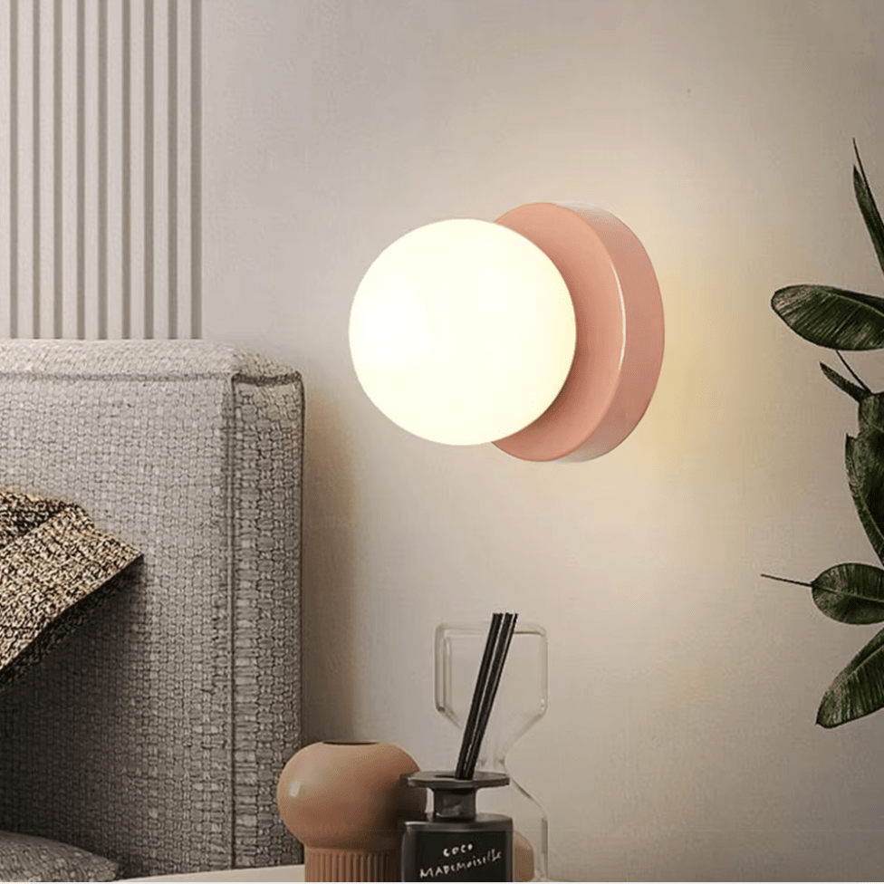 Applique murale boule blanche