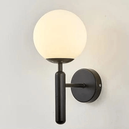 NOIR / LAITEUX / VERRE OPAQUE Applique murale Boule ｜Glass ball