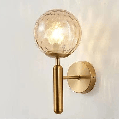 OR / AMBRÉ / VERRE TEXTURÉ Applique murale Boule ｜Glass ball