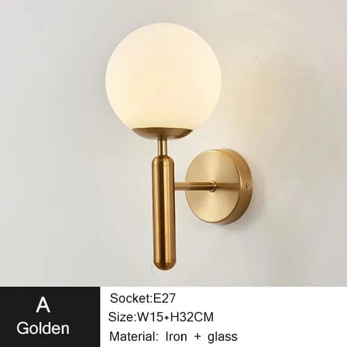 OR / LAITEUX / VERRE OPAQUE Applique murale Boule ｜Glass ball