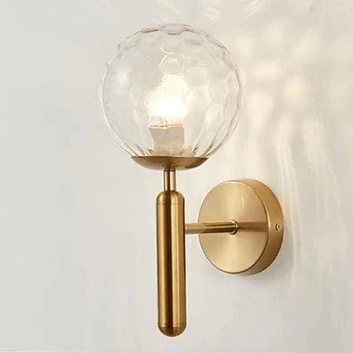 OR  / TRANSPARENT / VERRE TEXTURÉ Applique murale Boule ｜Glass ball