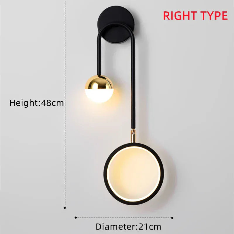 Right type / Warm White (2700-3500K) Applique murale boule led design moderne