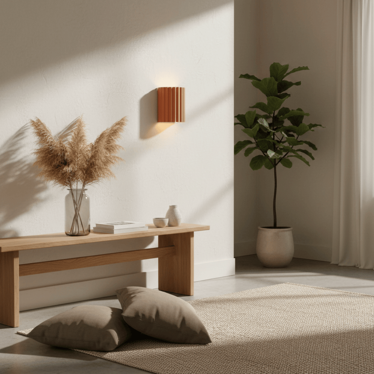 Applique murale cannelée