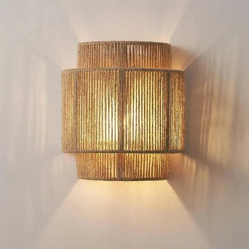 NO BULB / 1PCS Applique murale chanvre