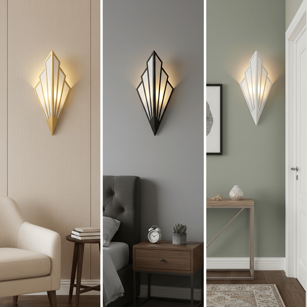 Applique murale chic tissu et métal