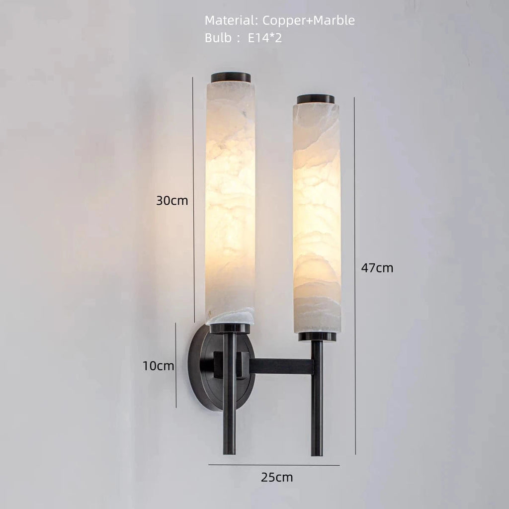 2 PIÈCES NOIR / LUMIRE FROIDE 5000K Applique murale classique chic
