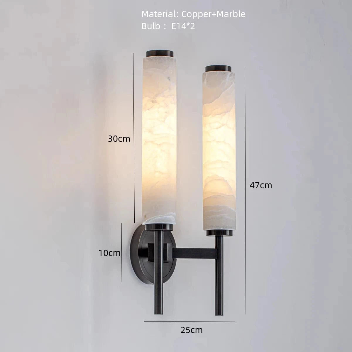 2 PIÈCES NOIR / LUMIRE FROIDE 5000K Applique murale classique chic