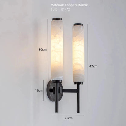 2 PIÈCES NOIR / LUMIRE FROIDE 5000K Applique murale classique chic
