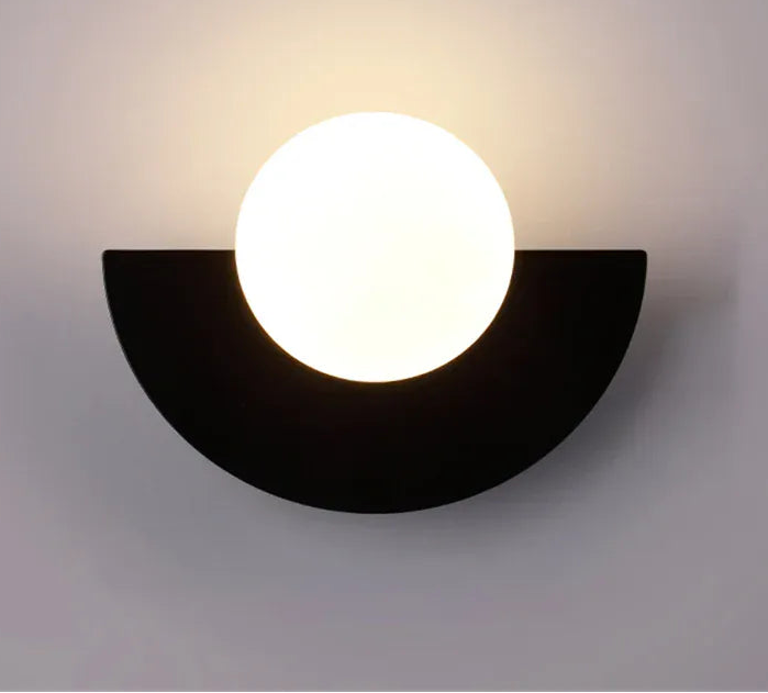 Black / 20x16cm / Cool White(5500-7000K) Applique murale colorée design minimaliste