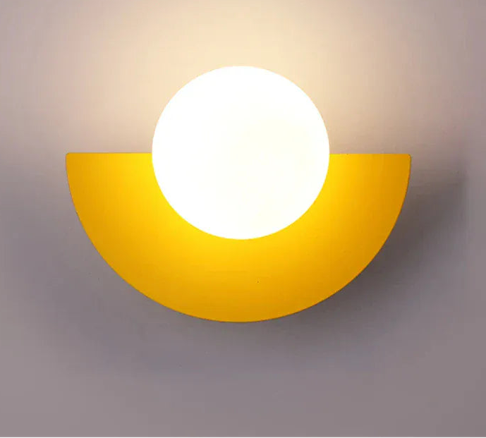 Yellow / 28x20cm / Cool White(5500-7000K) Applique murale colorée design minimaliste