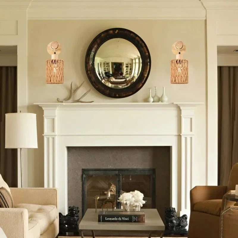 Applique murale corde tressée main