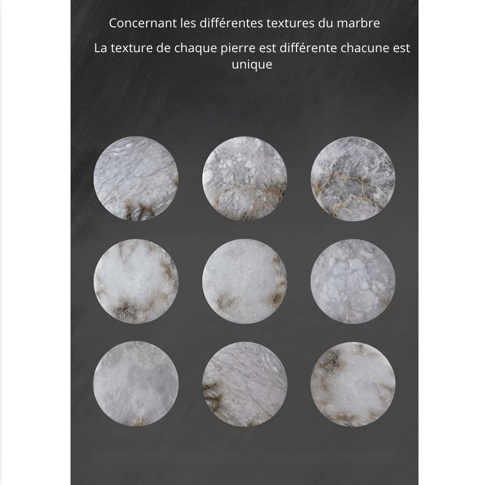 Applique murale cube en marbre veiné