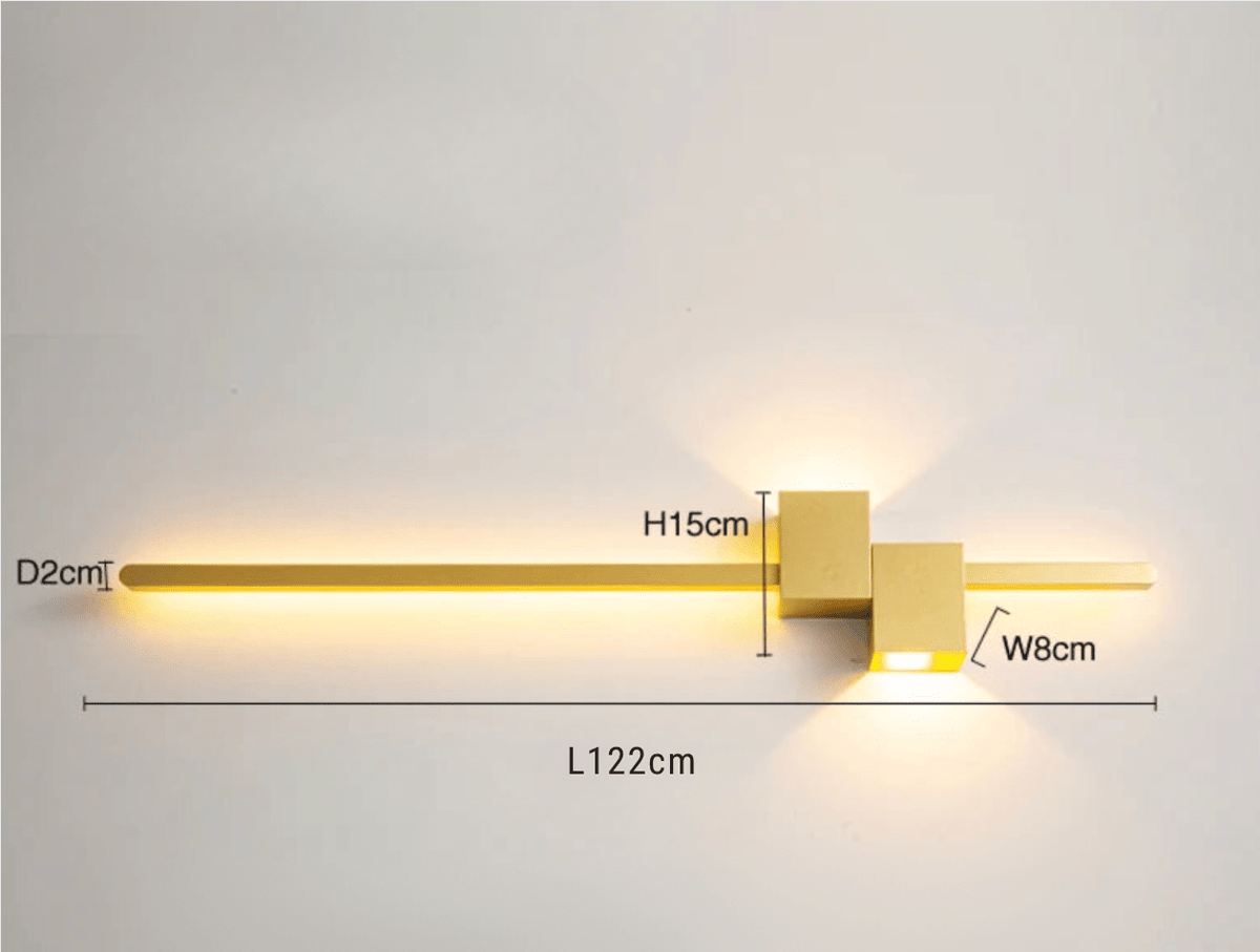 OR 122 CM / LUMIÈRE CHAUDE Applique murale design led interieur