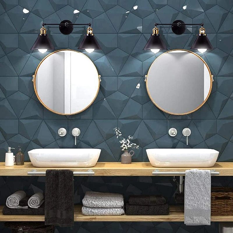 Applique murale double industrielle