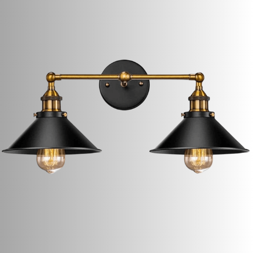 Applique murale double industrielle