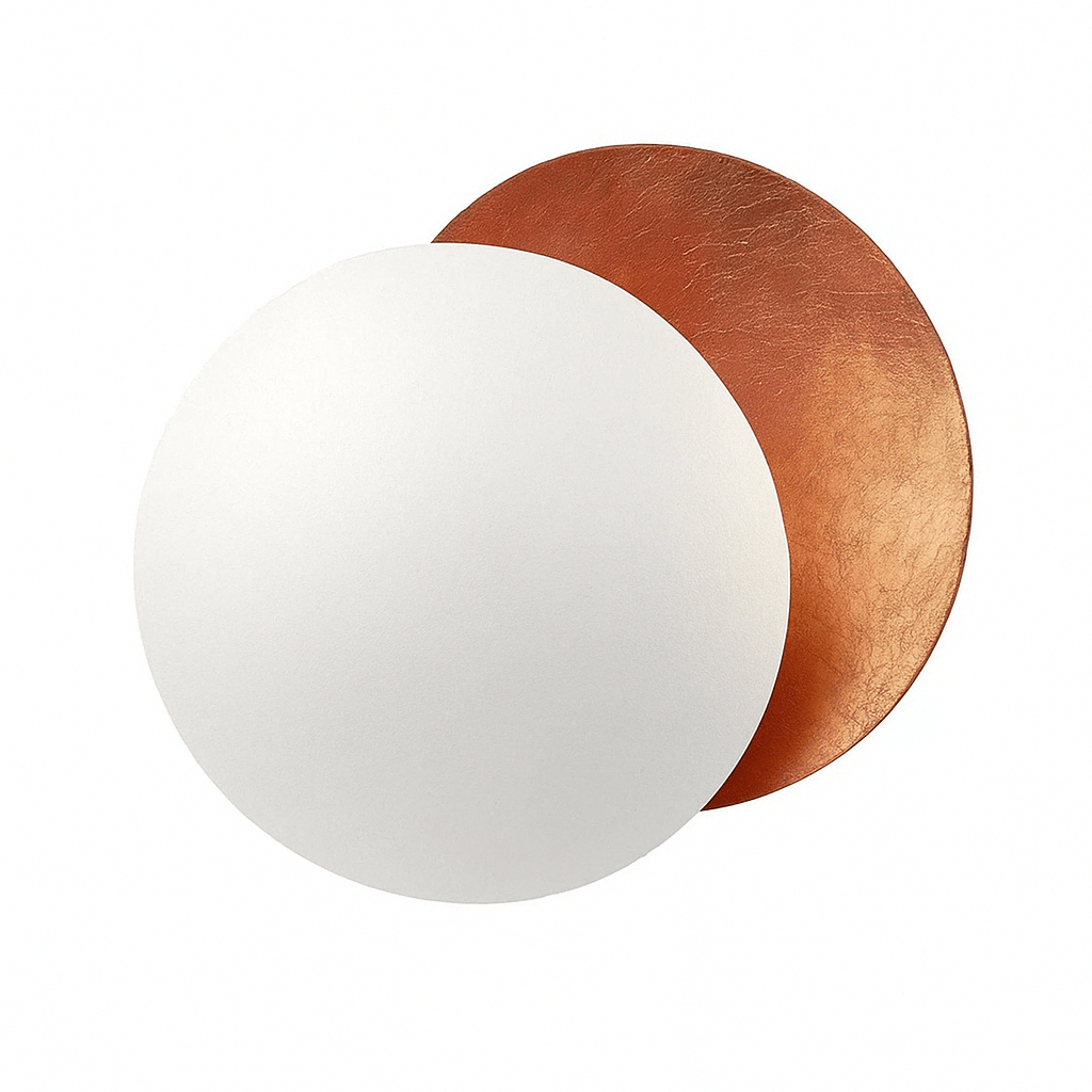 BLANC-BRONZE / 20 CM / LUMIÈRE CHAUDE Applique murale eclipse