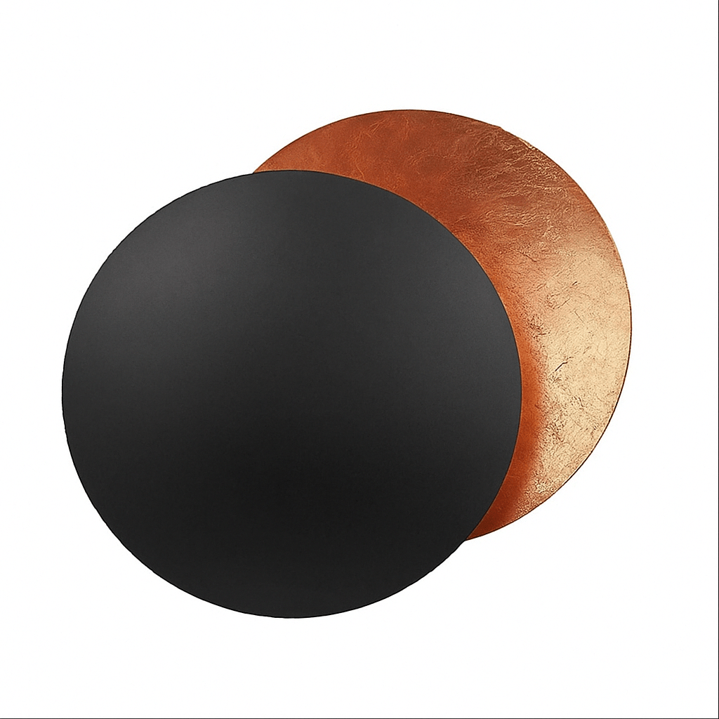 NOIR-BRONZE / 20 CM / LUMIÈRE CHAUDE Applique murale eclipse