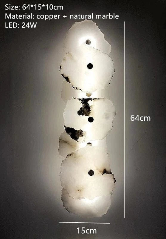 NEUTRE / 7 PIERRES Applique murale en marbre naturel