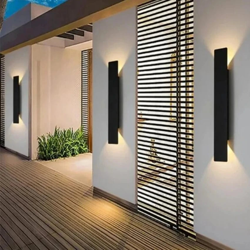 NOIR / 9.8cm - 2W / LUMIÈRE FROIDE (5500-7000K)|Waterproof Applique murale exterieur led design