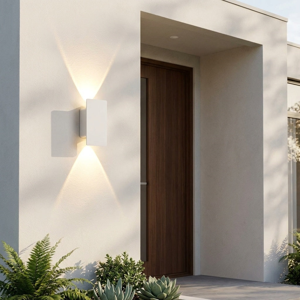 Applique murale exterieur maison 10cm BLANC - 2 W