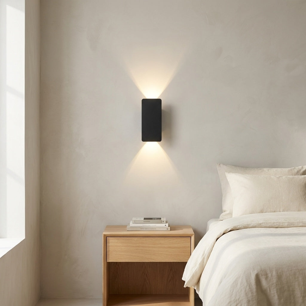 Applique murale exterieur maison 10cm-NOIR - 2 W