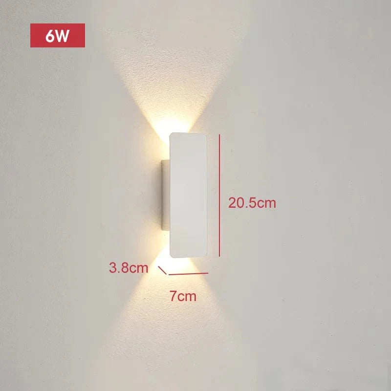 20cm BLANC - 6 W Applique murale exterieur maison