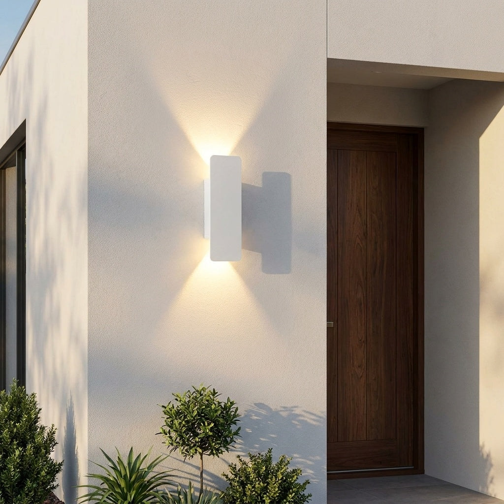 Applique murale exterieur maison 20cm BLANC - 6 W