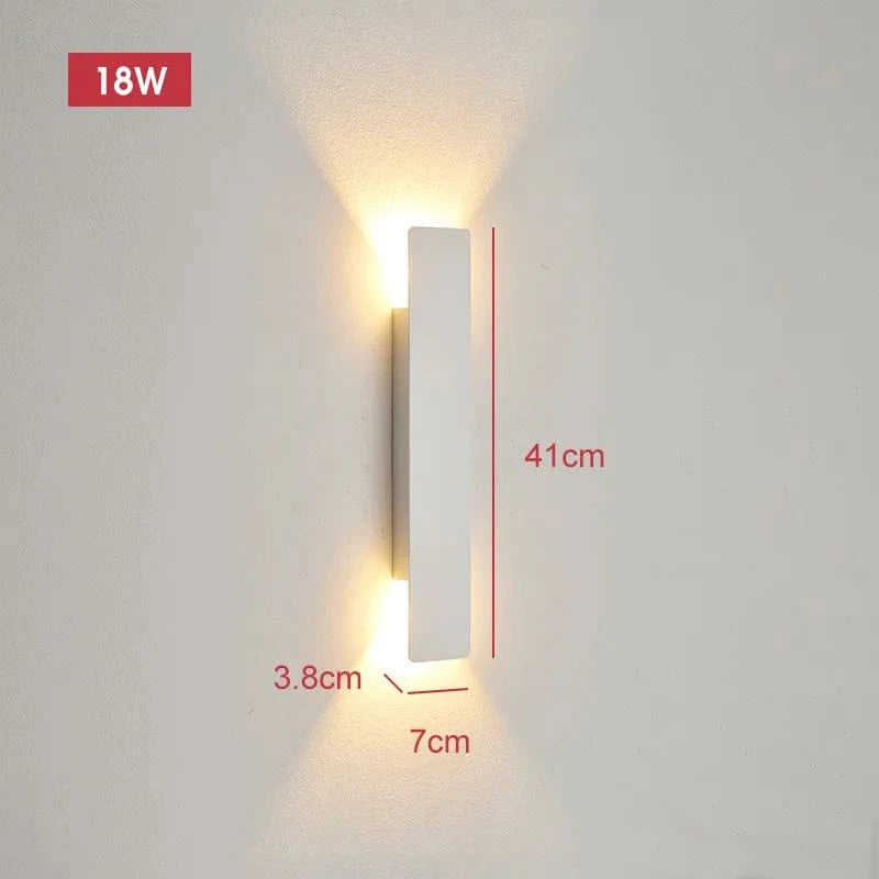 40CM BLANC - 18 W Applique murale exterieur maison