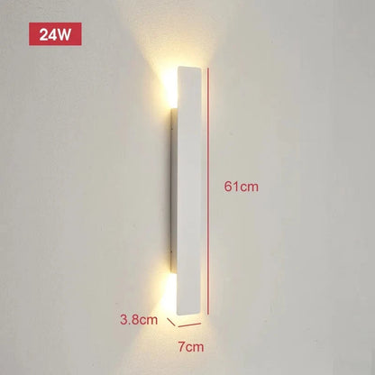 60cm BLANC - 24 W Applique murale exterieur maison