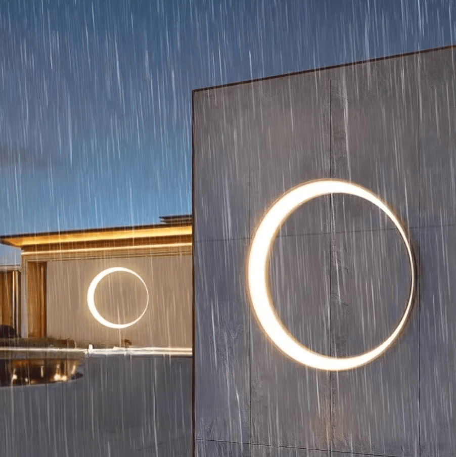 Applique murale extérieur ronde