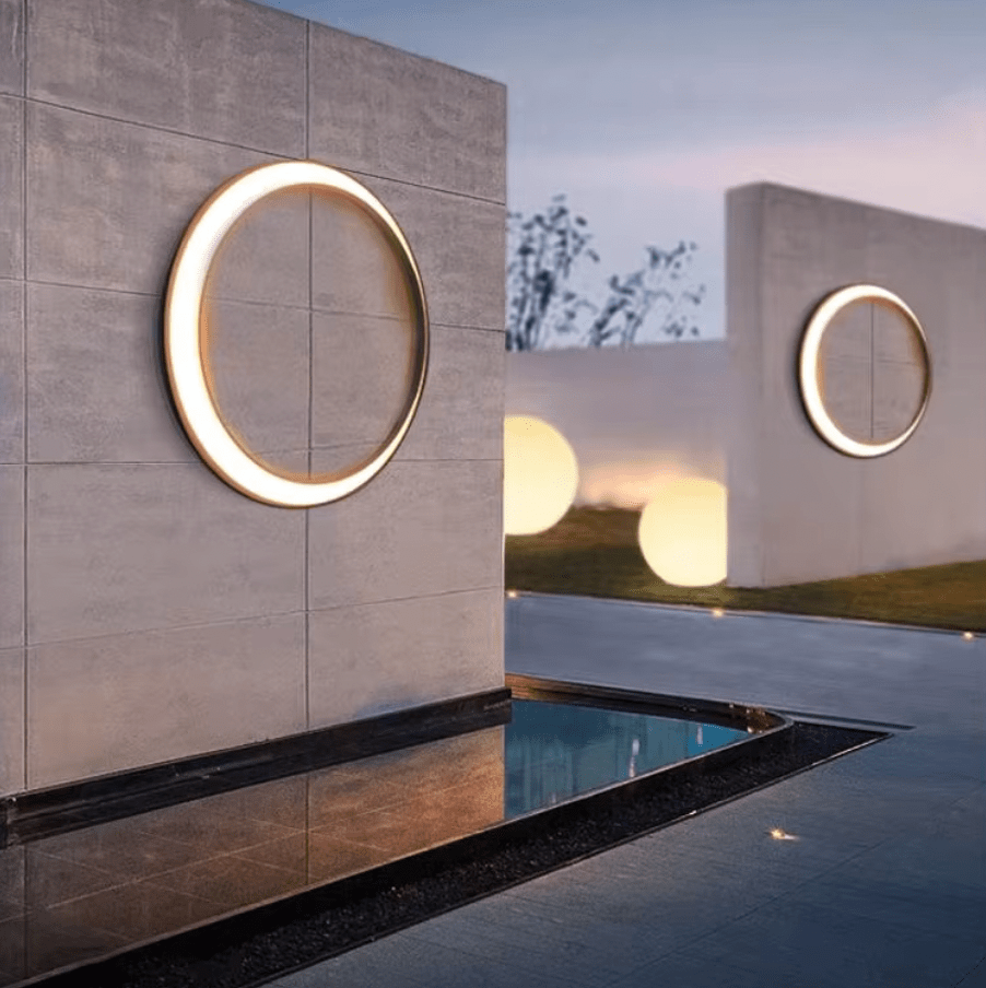 Applique murale extérieur ronde