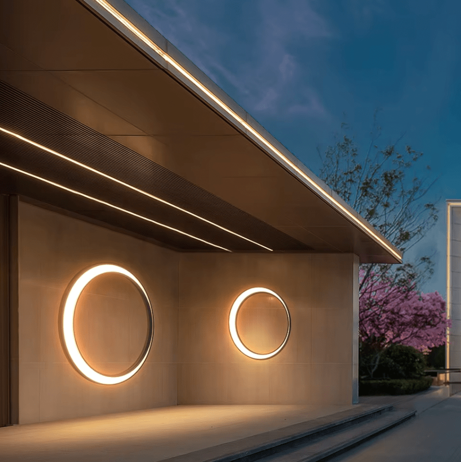 Applique murale extérieur ronde